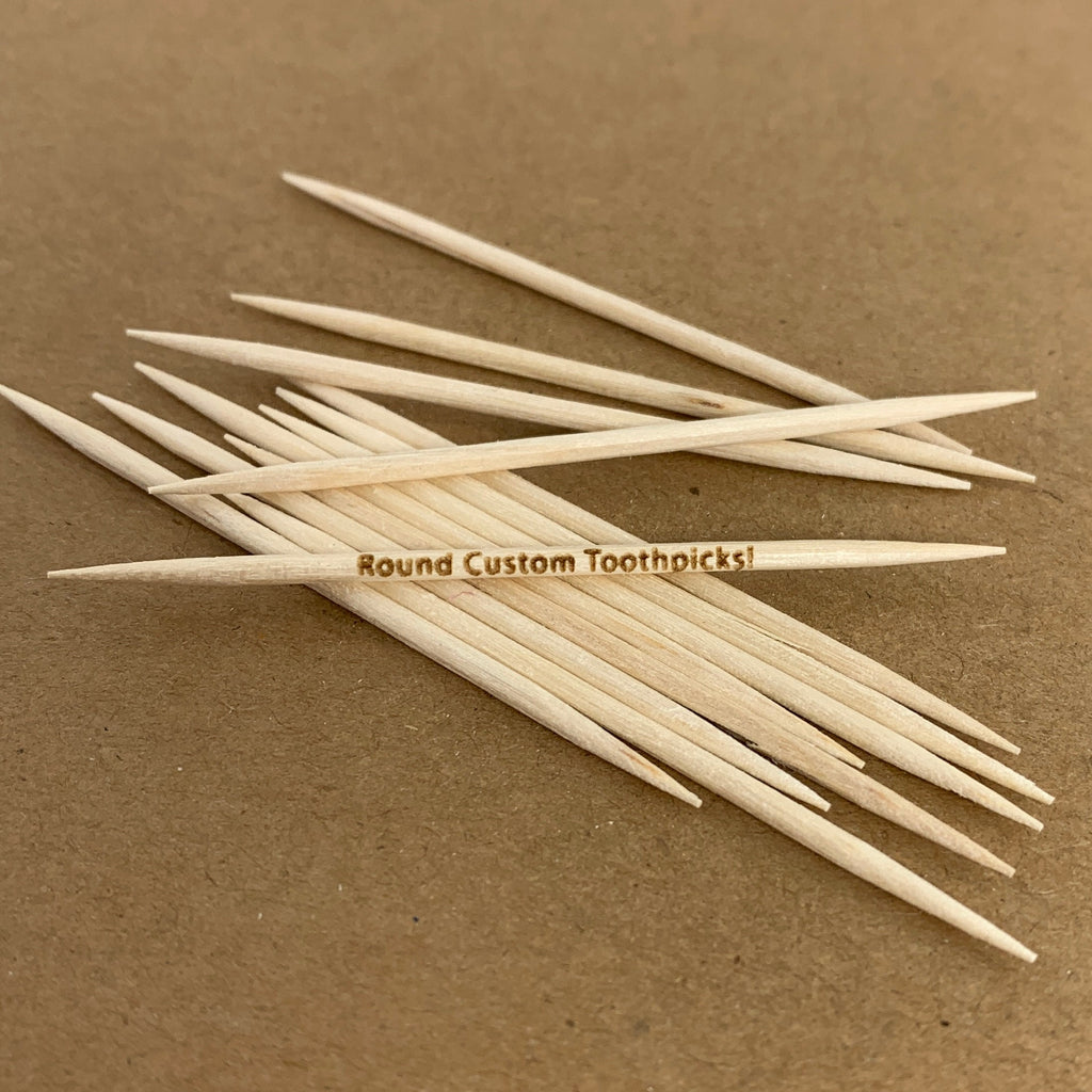 Round Toothpicks with Custom Party Personalized Toothpicks Party Toothpicks Wedding Toothpicks Cocktail Picks Appetizer Gifts Toothpicks