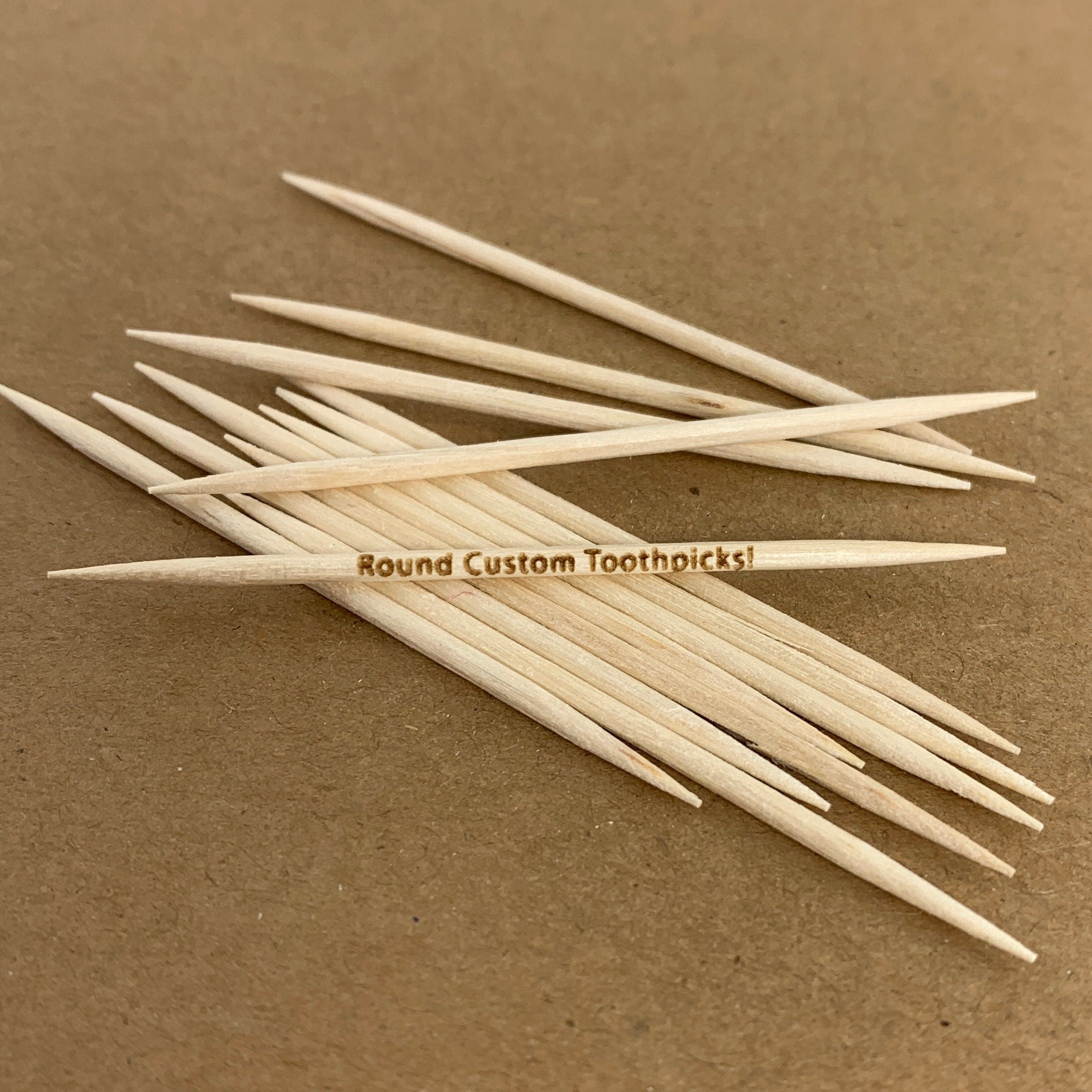 Round Toothpicks with Custom Party Personalized Toothpicks Party Toothpicks Wedding Toothpicks Cocktail Picks Appetizer Gifts Toothpicks