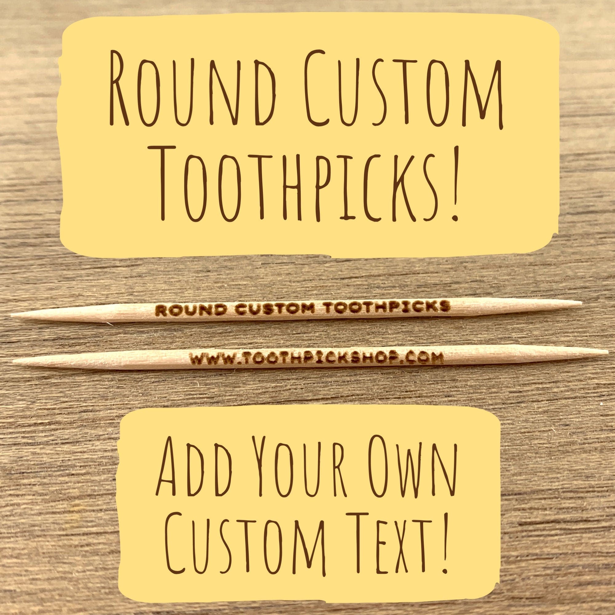 Round Toothpicks with Custom Party Personalized Toothpicks Party Toothpicks Wedding Toothpicks Cocktail Picks Appetizer Gifts Toothpicks