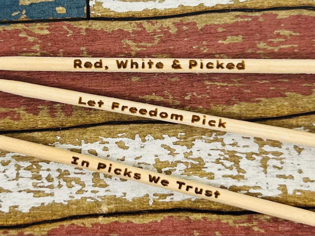 Personalized 4th of July Toothpicks Custom Engraved Party, Wedding, Cocktail & Appetizer Picks Unique Gift Celebration Decor Party items